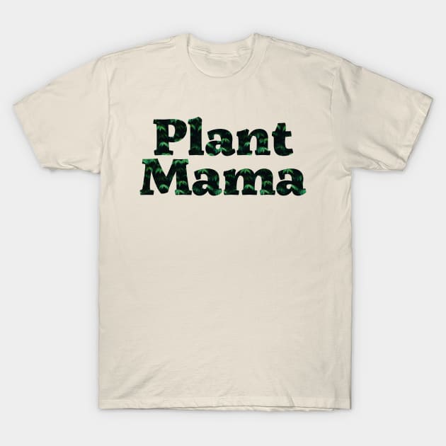 Plant Mama | Plant Lady Leaf Pattern T-Shirt by ABcreative